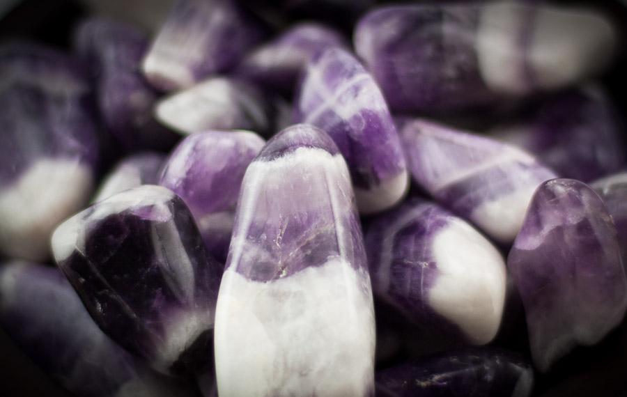 Chevron Amethyst Tumbled 1 lb