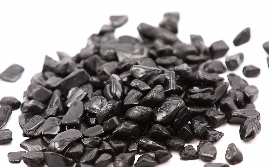 Tourmaline, Black tumbled chips 6-8mm 1 lb